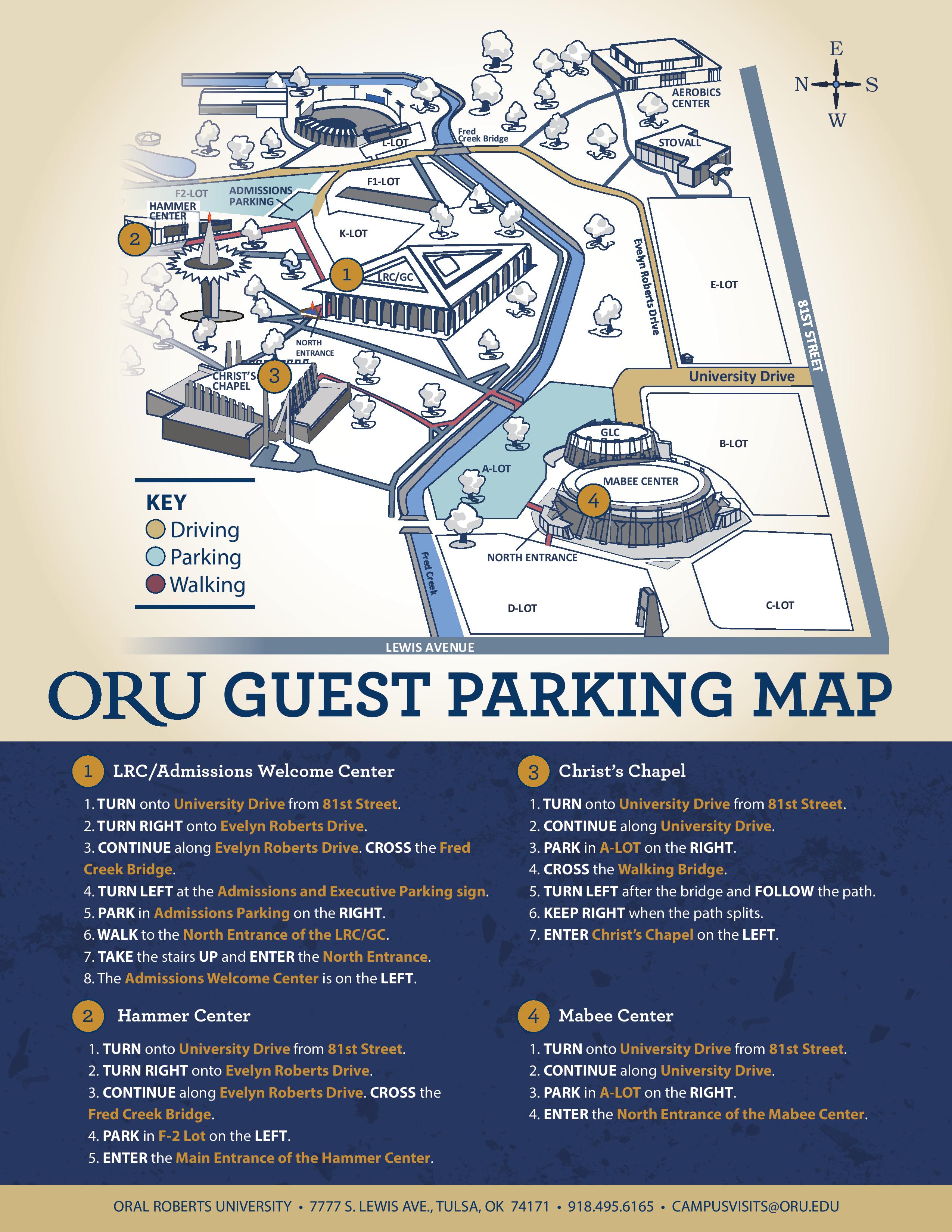 ORU Parking Map